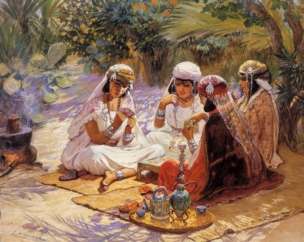 The Card Players by Frederick Arthur Bridgman